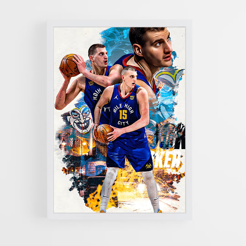 Poster Nikola de jokic – affiche Basketball (vue 3)